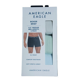 American Eagle Mens 3-Pack Classic 4.5" Boxer Brief Multicolor X-Small (26-28")